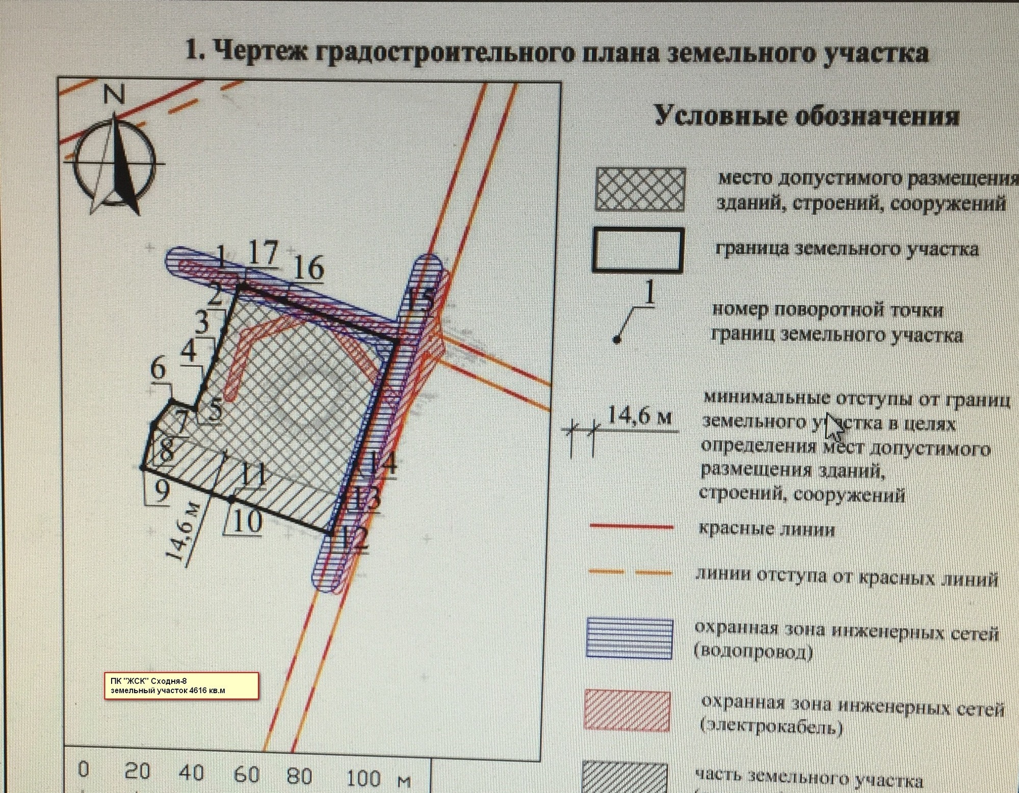 Обозначение на градостроительном плане