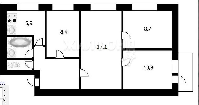 Продажа квартиры, Новосибирск, Сибиряков-Гвардейцев пл. - Фото 6