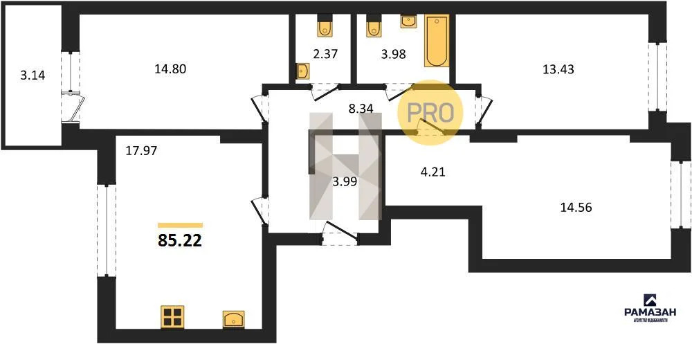 Продажа квартиры в новостройке, Казань, м. Козья слобода, ул. Залесная - Фото 1