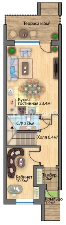 городской округ Мытищи, коттеджный посёлок Ново-Луговая, дом на . - Фото 2