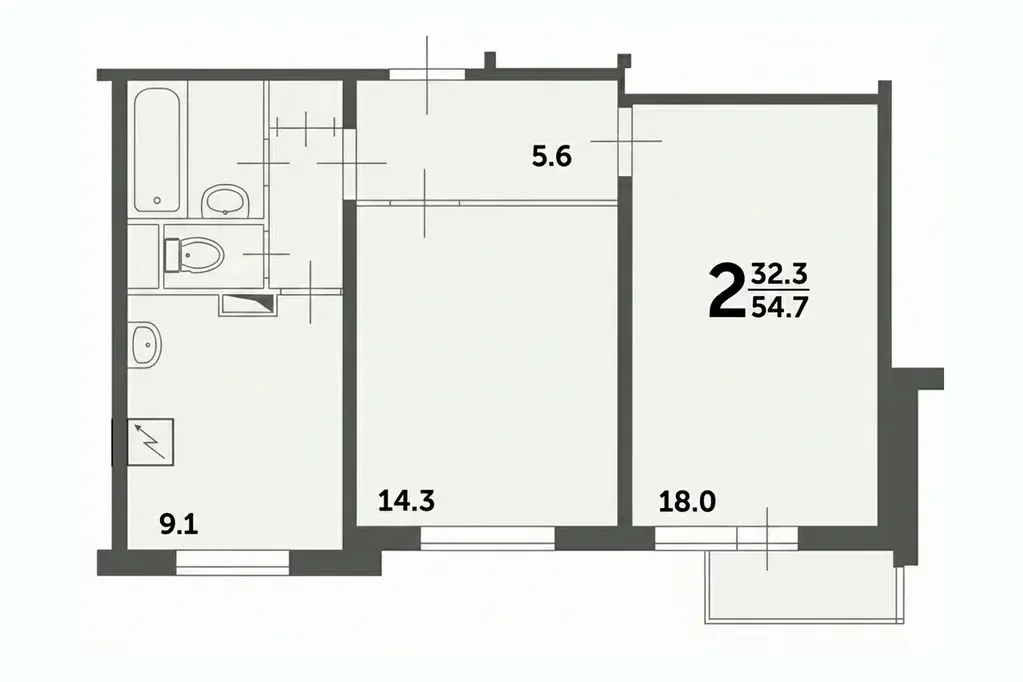 Светлая и просторная 2-комнатная квартира в Марьино - Фото 19