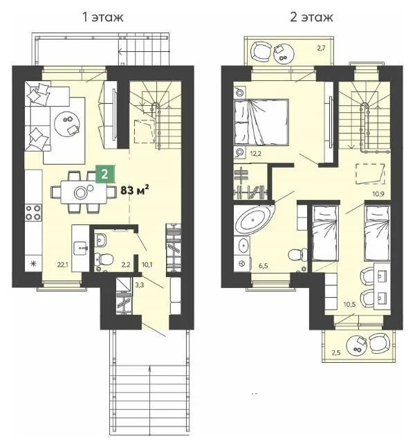 Продается квартира, 83 м - Фото 2