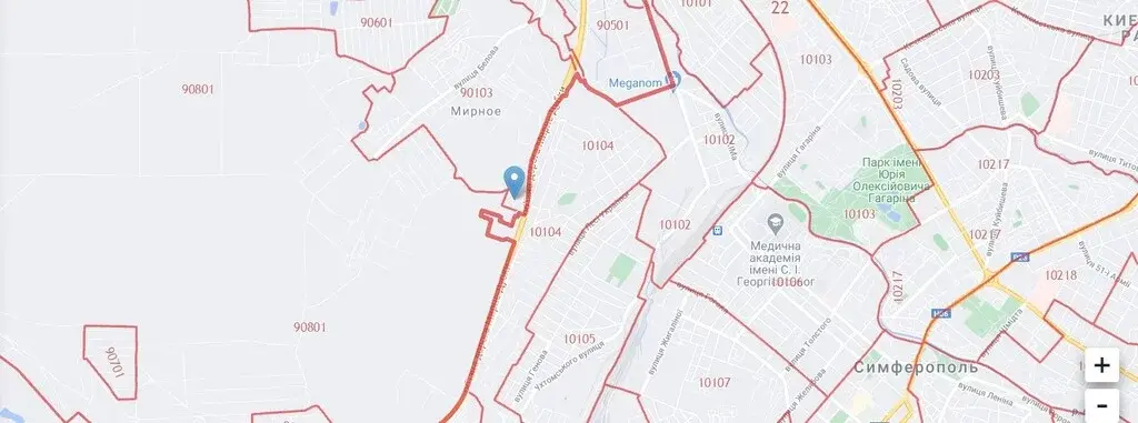 С мирное симферопольский район карта