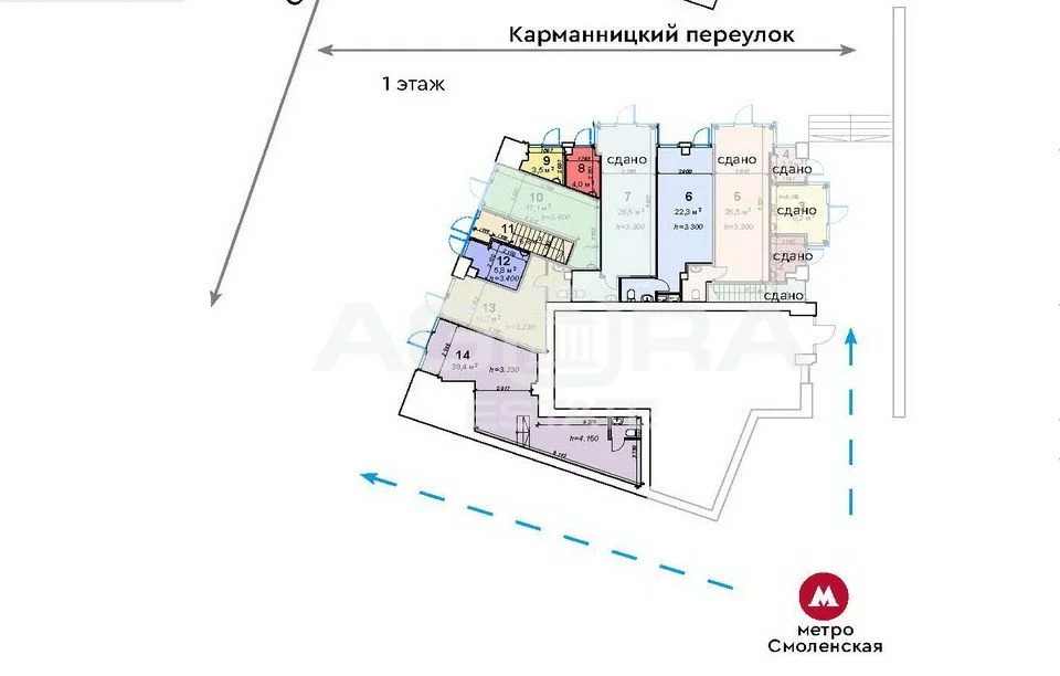 Аренда торгового помещения, м. Смоленская, Карманицкий пер. - Фото 2