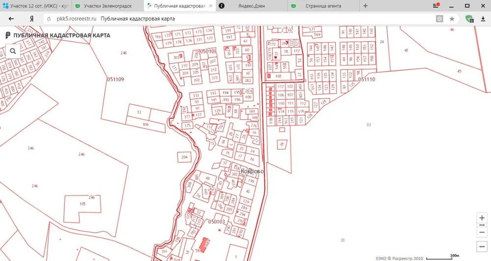 Публичная кадастровая карта зеленоградск