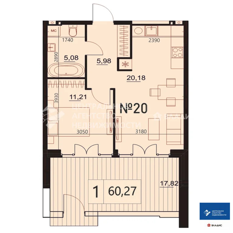 Продажа квартиры, Рязань, Мещерская улица - Фото 9