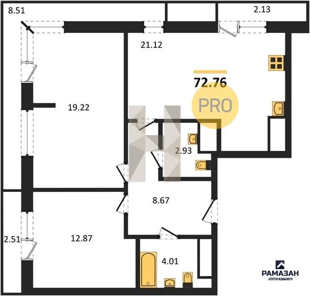 Продажа квартиры в новостройке, Казань, м. Горки, ул. Патриса Лумумбы - Фото 1