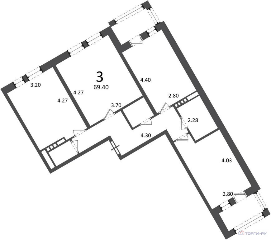 Продажа квартиры, Раево, Краснопахорское с. п., Ирландская улица - Фото 6