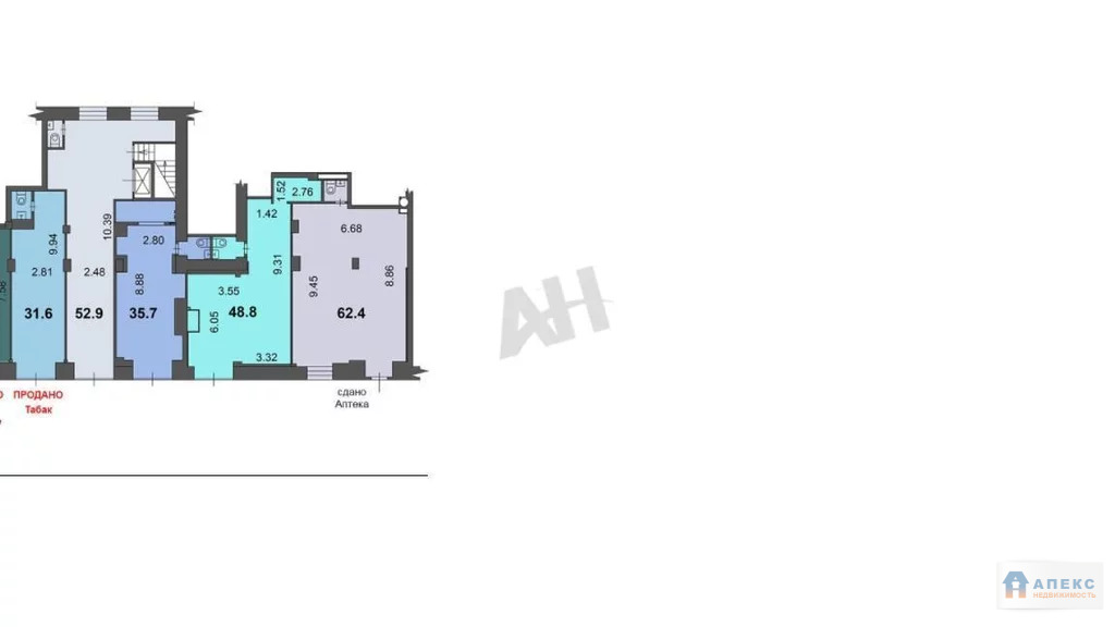 Продажа помещения (псн) пл. 62 м2 под аптеку, м. Алексеевская в жилом . - Фото 5