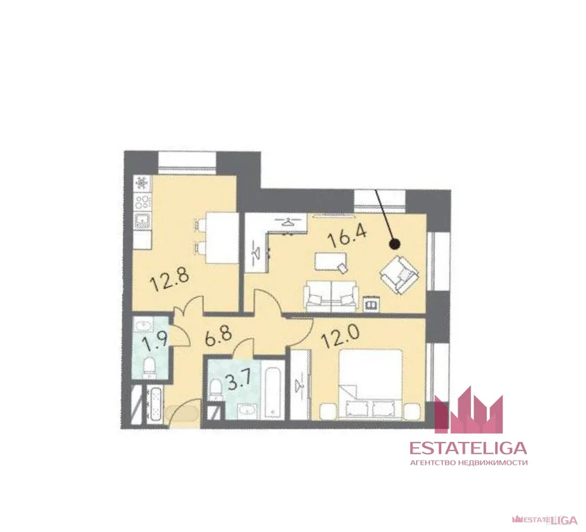 Продажа квартиры, улица Архитектора Щусева - Фото 7