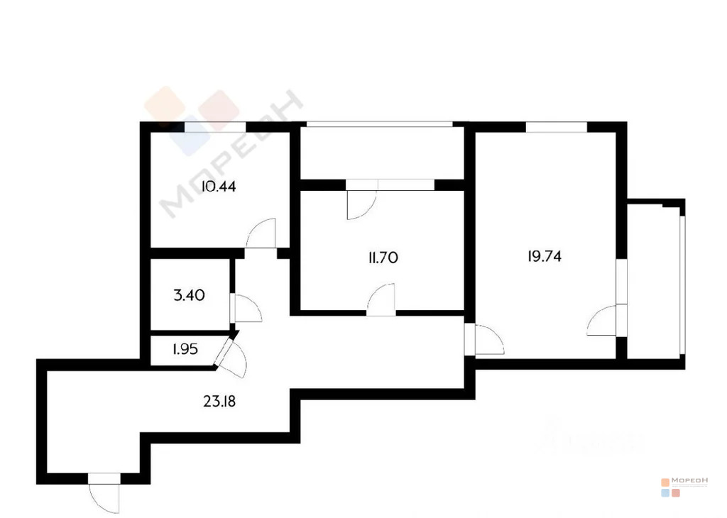 2-я квартира, 75.00 кв.м, 2/8 этаж, ККБ, Черкасская ул, 7200000.00 ... - Фото 14