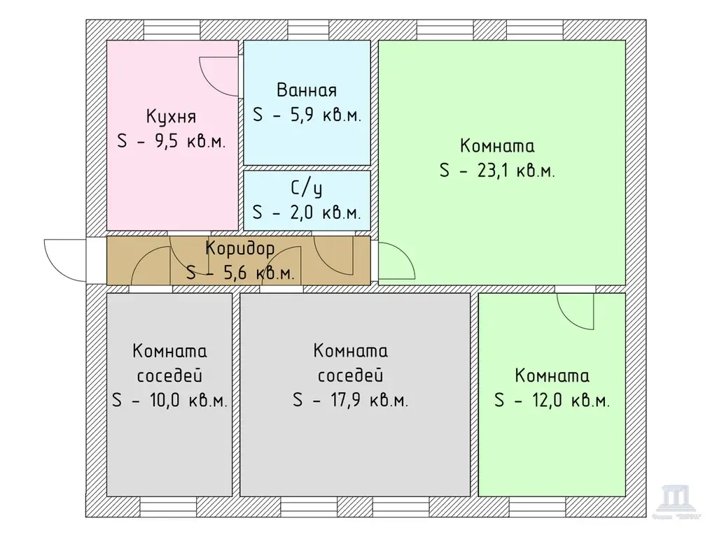 Продаю 2 комнаты в коммунальной квартире в Ростове-на-Дону на Сельмаше - Фото 9