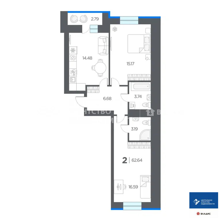 Продажа квартиры, Дядьково, Рязанский район, ЖК Огни - Фото 7