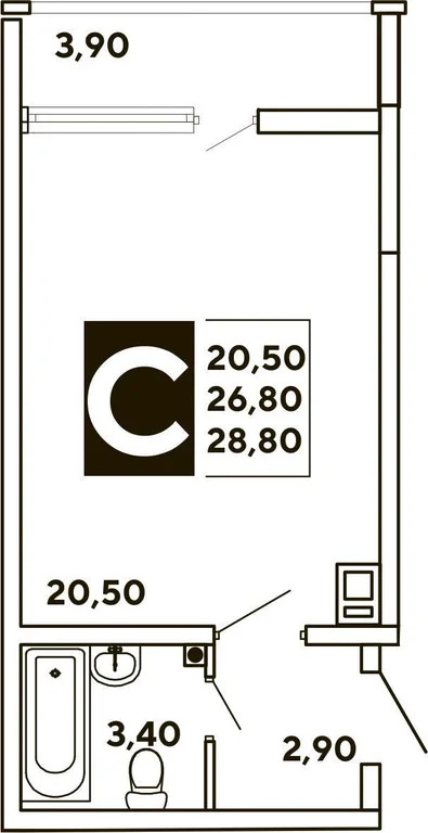 Продается студия 26.9 кв.м. - Фото 3
