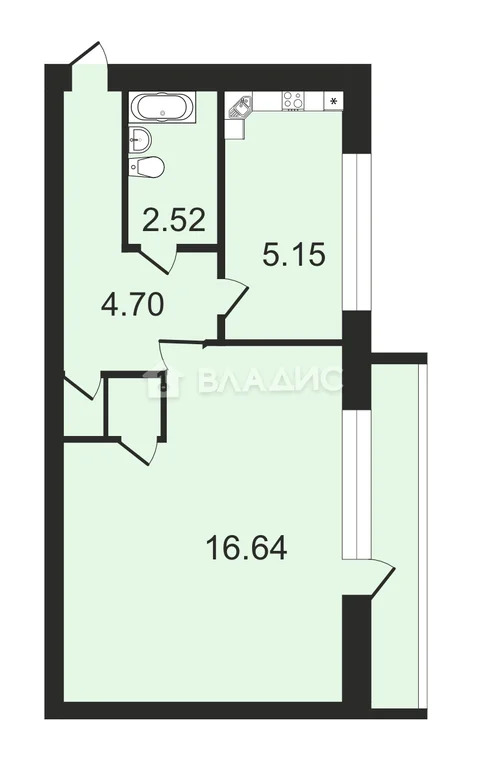 Санкт-Петербург, улица Дудко, д.31, 1-комнатная квартира на продажу - Фото 13