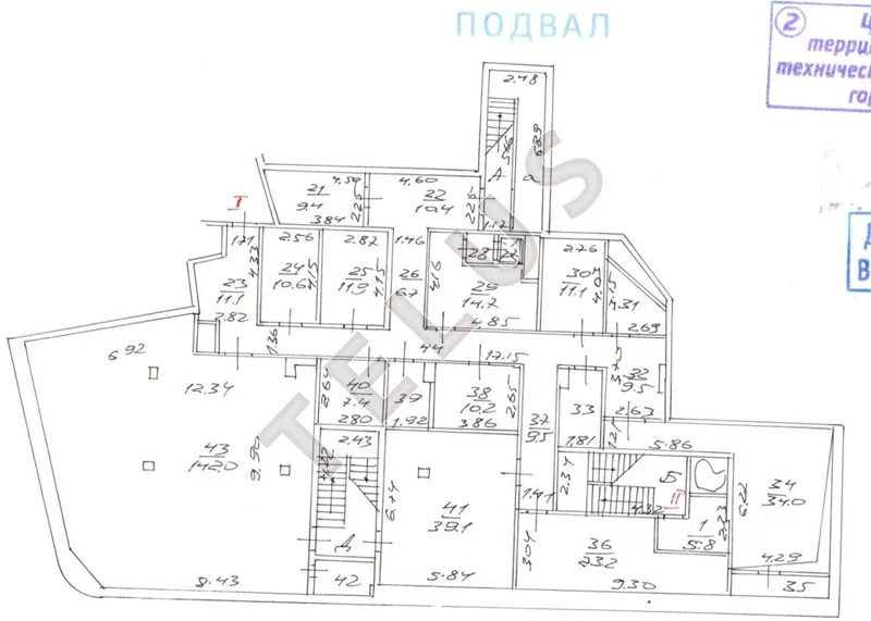 м. Бауманская, Старая Басманная, 1365 м2, часть Здания (ном. объекта: ... - Фото 11
