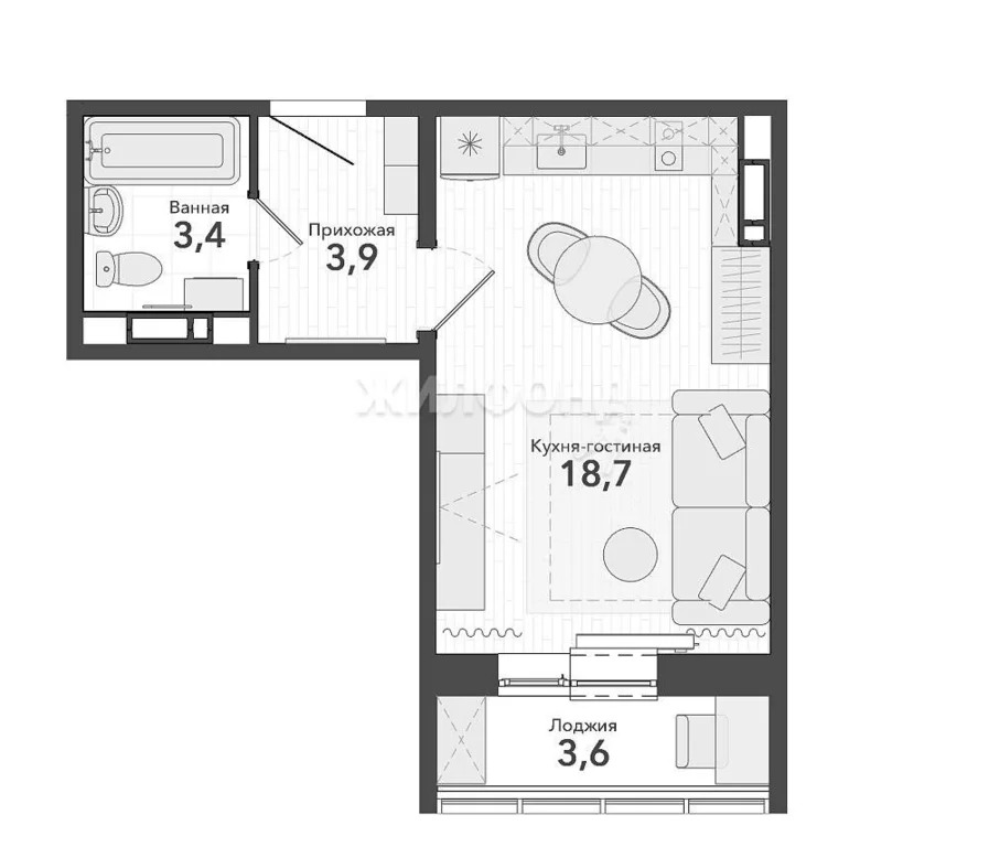 Продажа квартиры, Садовый, Новосибирский район, микрорайон Околица - Фото 12