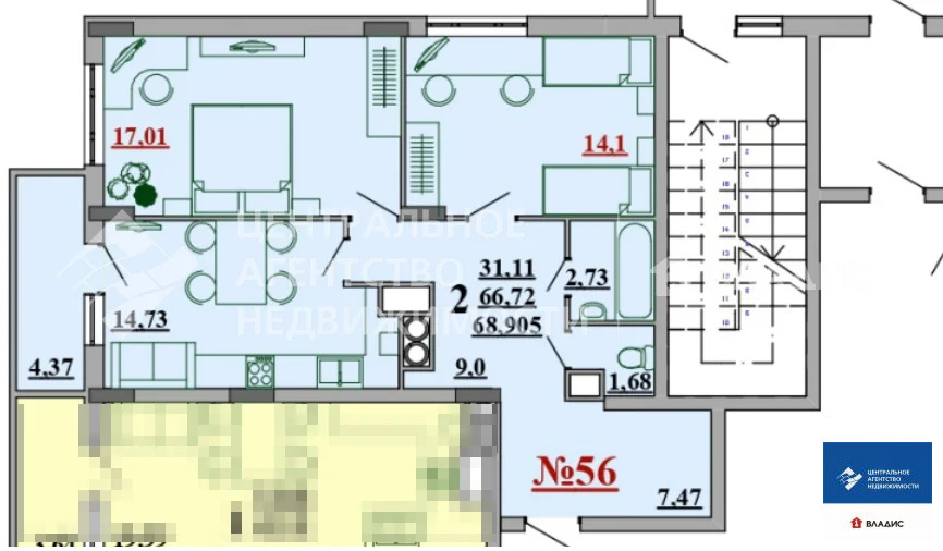 Продажа квартиры, Рязань, микрорайон Октябрьский городок - Фото 3