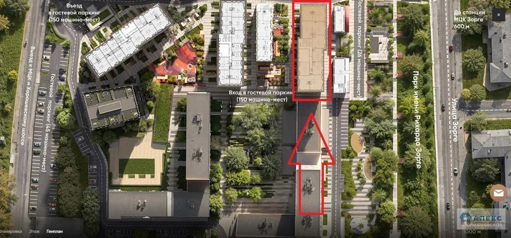 Продажа помещения пл. 680 м2 под офис, банк,  м. Хорошево в жилом доме ... - Фото 1