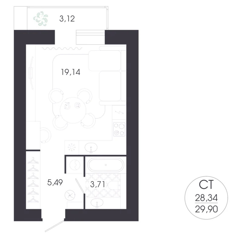 Продается квартира, 29.9 м - Фото 1