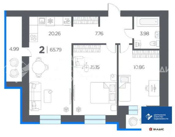 Продажа квартиры, Дядьково, Рязанский район, ЖК Огни - Фото 3