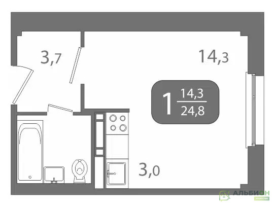 Продажа квартиры, Томск, улица Юрия Ковалева - Фото 11