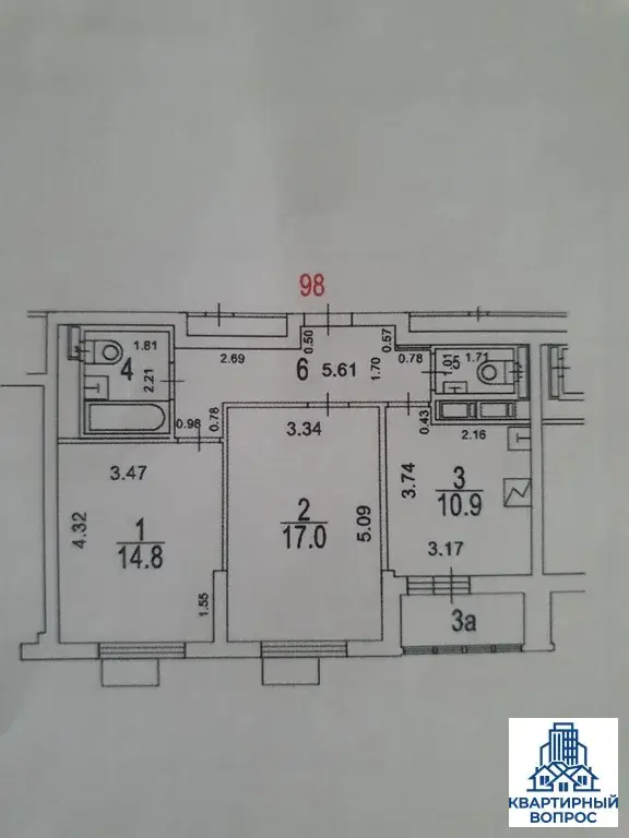 продажа 2 к.кв. Москва ул.Юных Ленинцев д.99к2 - Фото 13