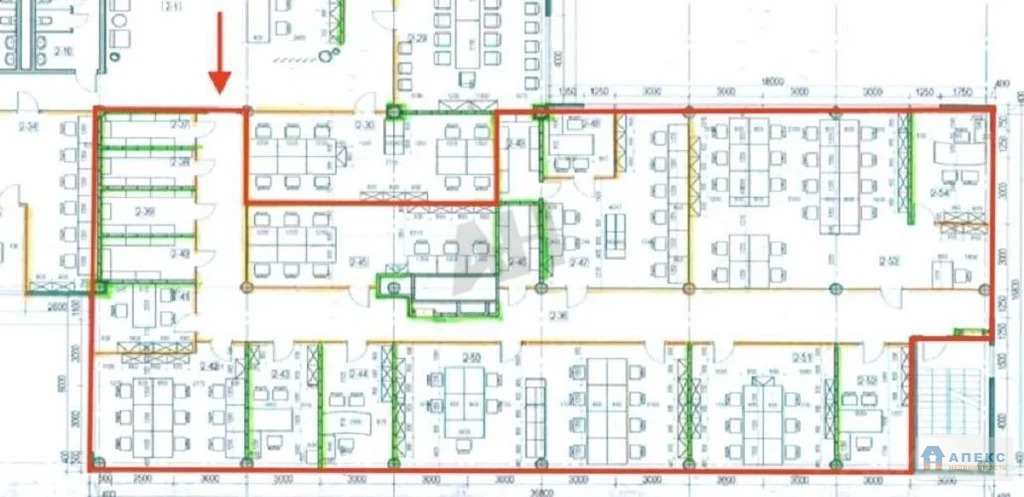 Аренда офиса 515 м2 м. Аминьевская в бизнес-центре класса В - Фото 7