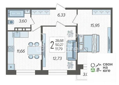 Продажа квартиры, Краснодар, Владимира Жириновского ул. - Фото 16