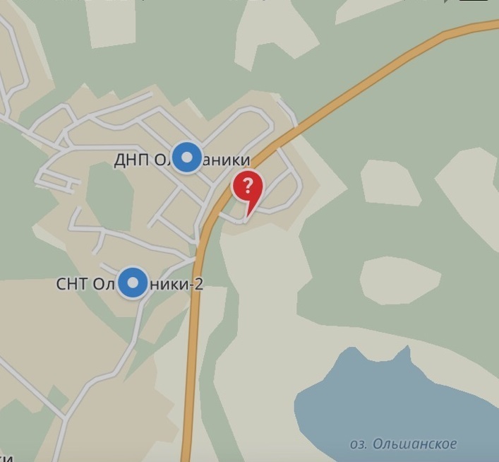 Поселок ольшаники карта