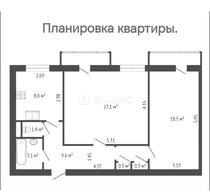 Санкт-Петербург, Кавалергардская улица, д.30, 2-комнатная квартира на ... - Фото 13