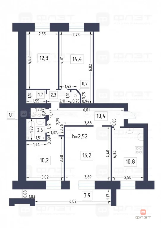 Продажа квартиры, Казань, ул. Халезова - Фото 39