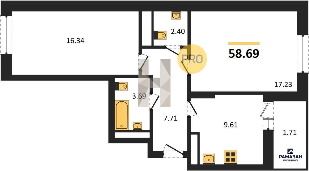 Продажа квартиры в новостройке, Казань, м. Проспект Победы, Баки ... - Фото 1