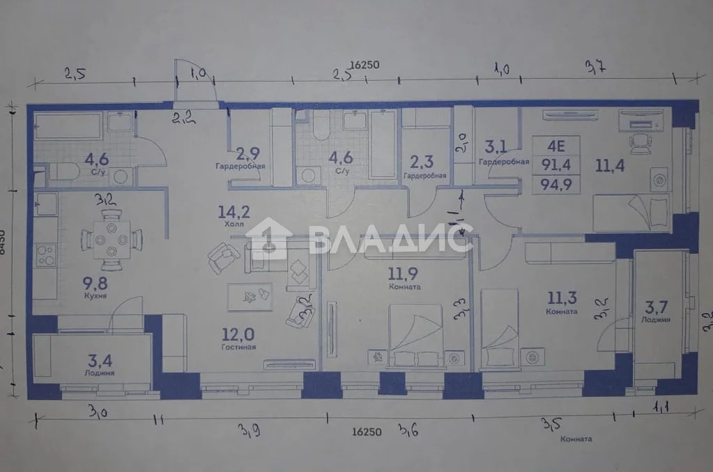 Москва, проспект Лихачёва, д.10к3, 4-комнатная квартира на продажу - Фото 5