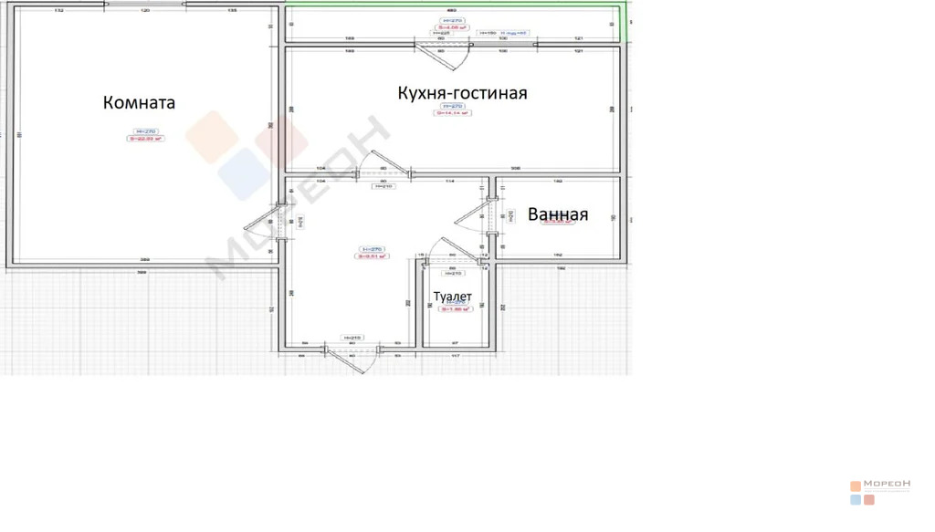 1-я квартира, 48.40 кв.м, 7/8 этаж, ККБ, Восточно-Кругликовская ул, ... - Фото 17