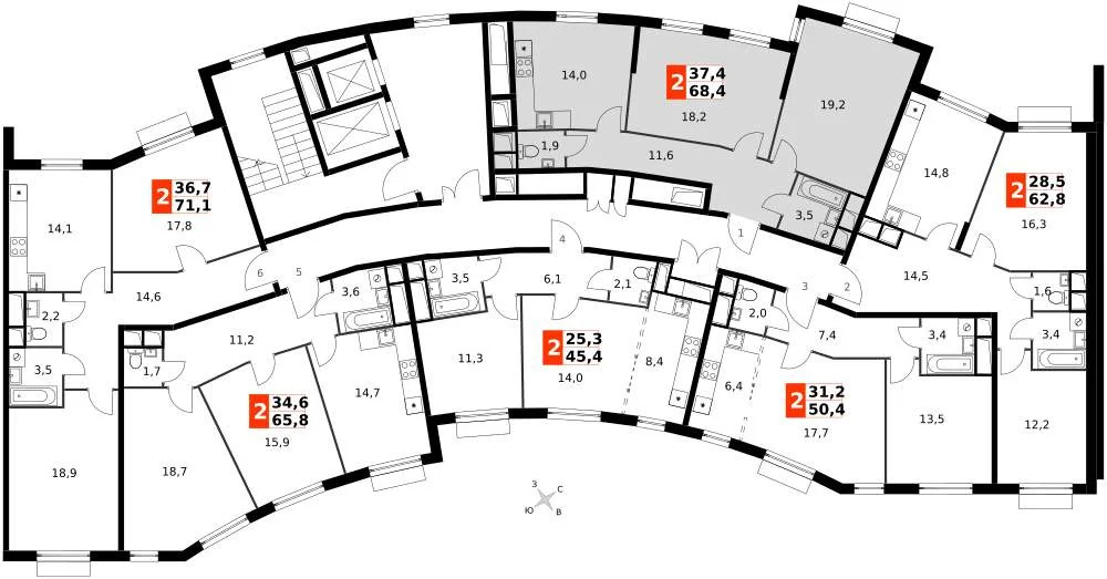 Продам 2-комн. квартиру 68.5 кв.м. - Фото 1