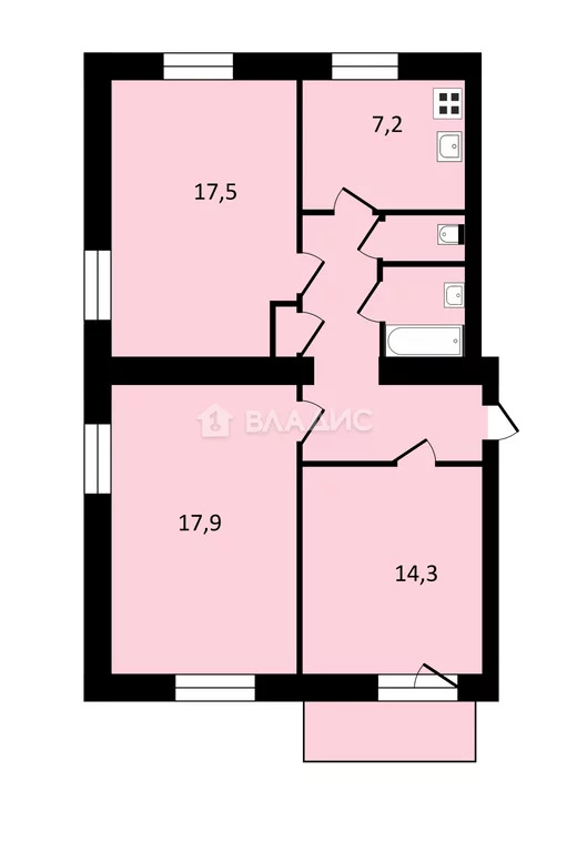 Москва, улица Михайлова, д.25, 3-комнатная квартира на продажу - Фото 1