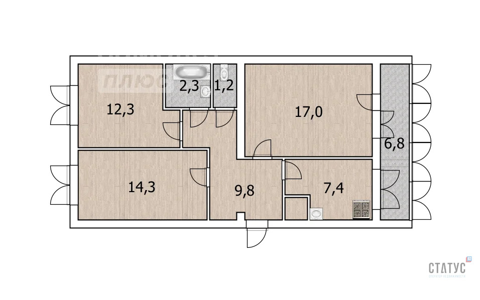 Продажа квартиры, Олива, ул. Октябрьская - Фото 14