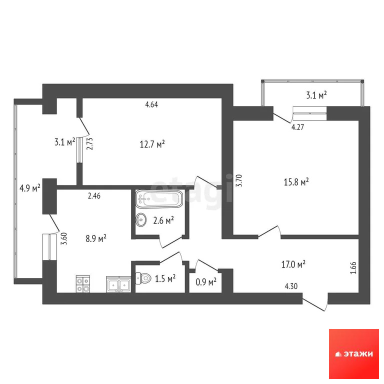 Продажа квартиры, Новофедоровка, Сакский район, ул. Севастопольская - Фото 16