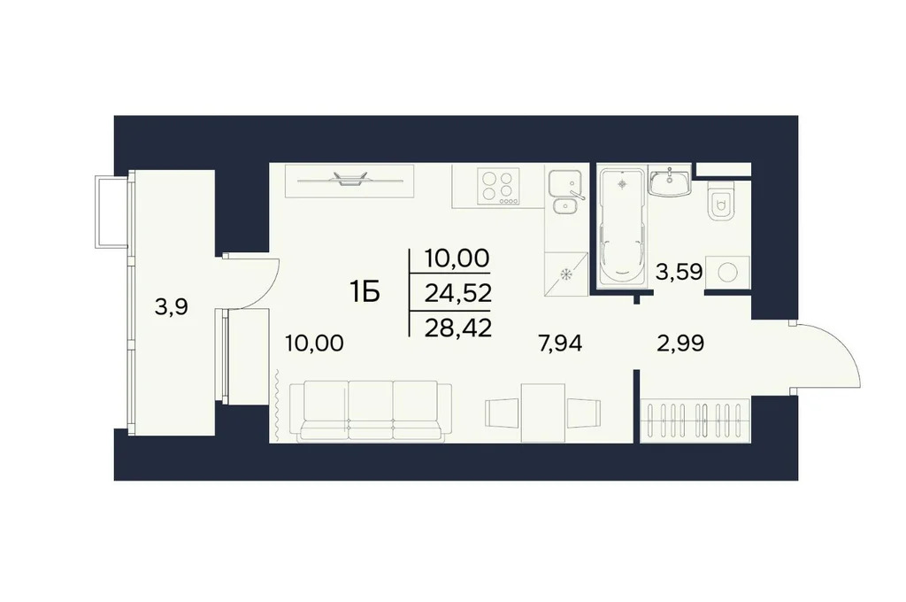 Продается квартира, 28.42 м - Фото 2