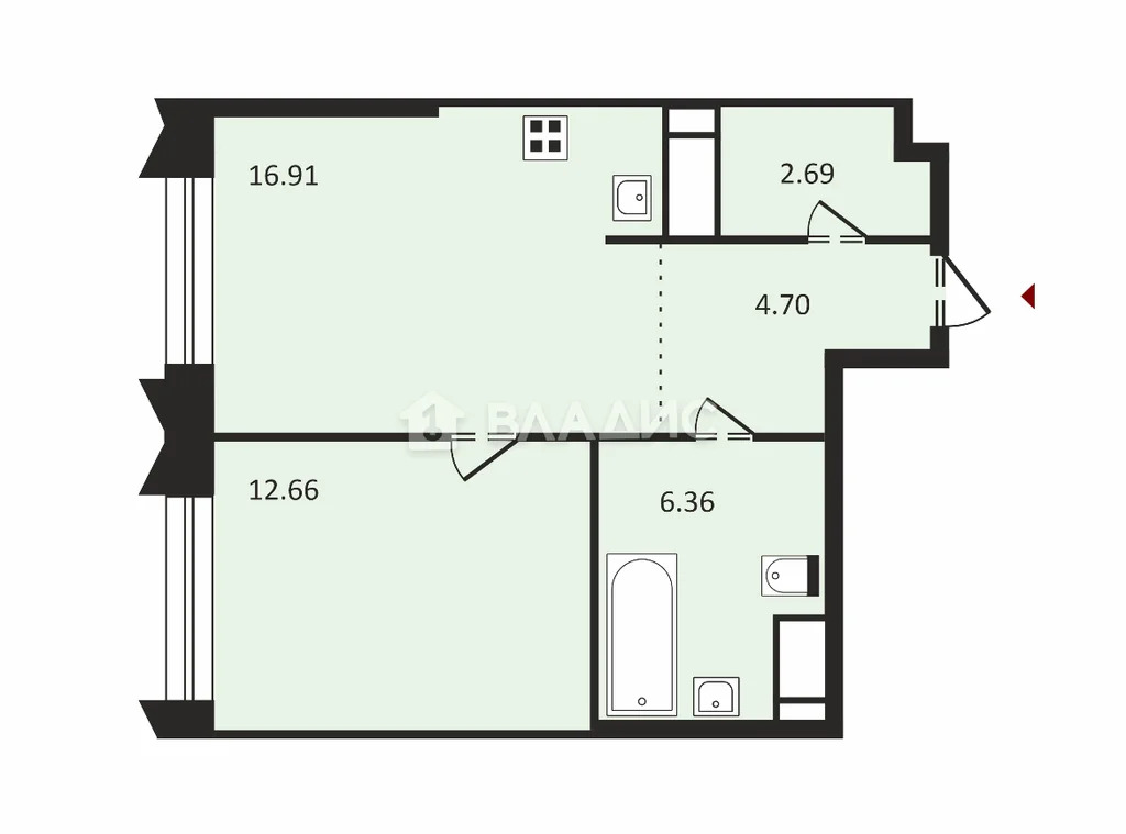 Москва, Нагатинская улица, д.к1вл1, 1-комнатная квартира на продажу - Фото 3