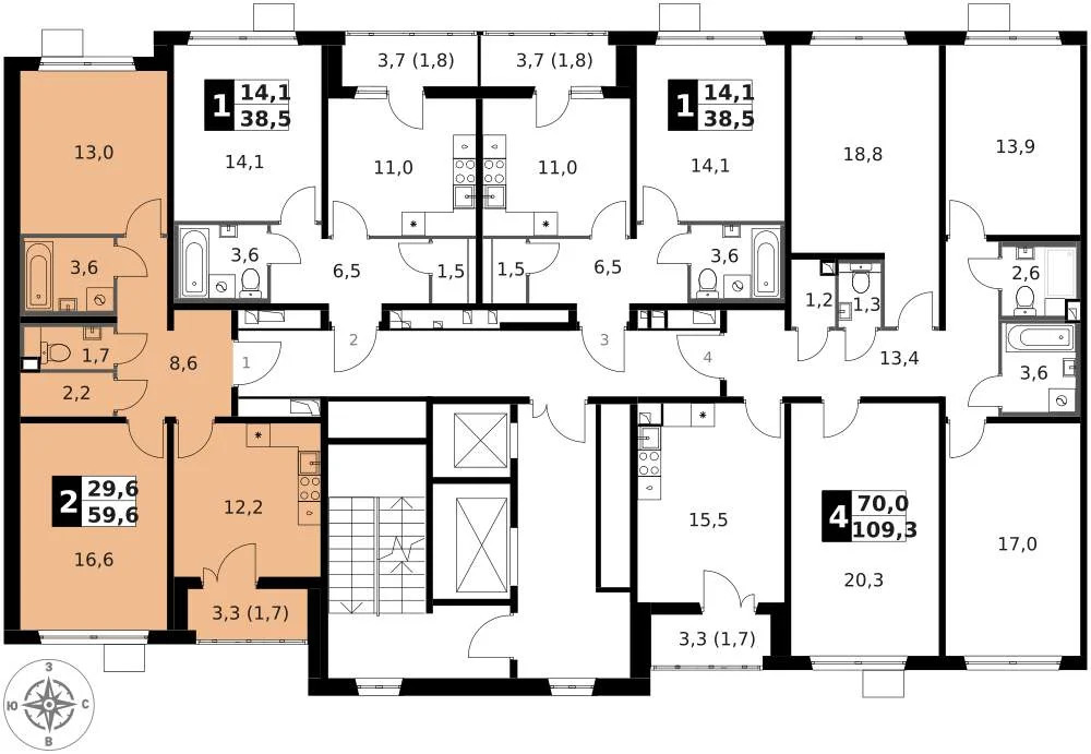 Продам 2-комн. квартиру 59.4 кв.м. - Фото 4