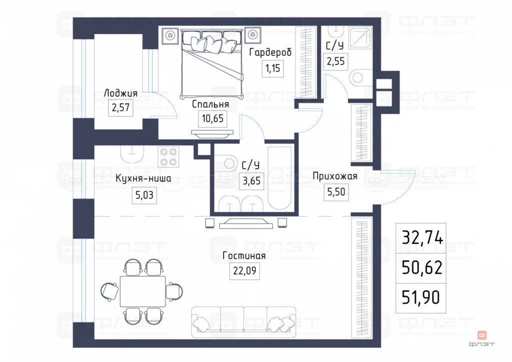 Продажа квартиры в новостройке, Казань, ул. Алексея Козина - Фото 3