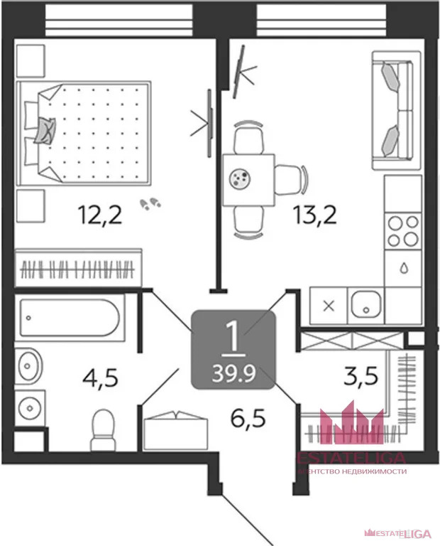 Аренда квартиры, улица Петра Кончаловского - Фото 5