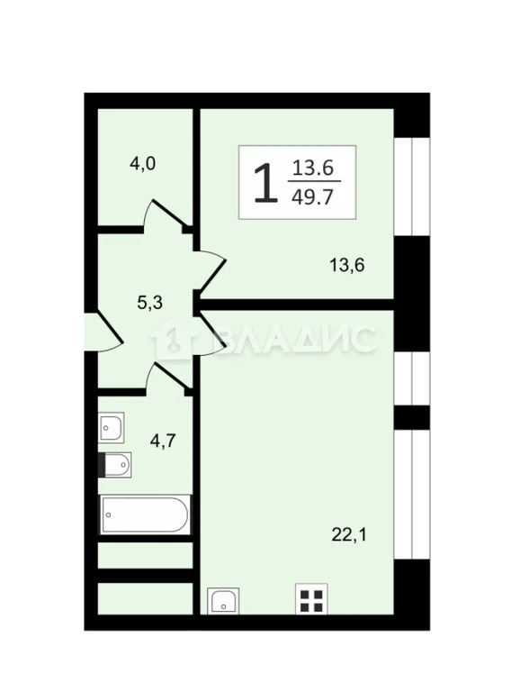 Москва, улица Архитектора Щусева, д.2к1, 1-комнатная квартира на ... - Фото 6