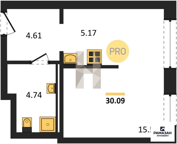 Продажа квартиры в новостройке, Казань, м. Козья слобода, ул. ... - Фото 1