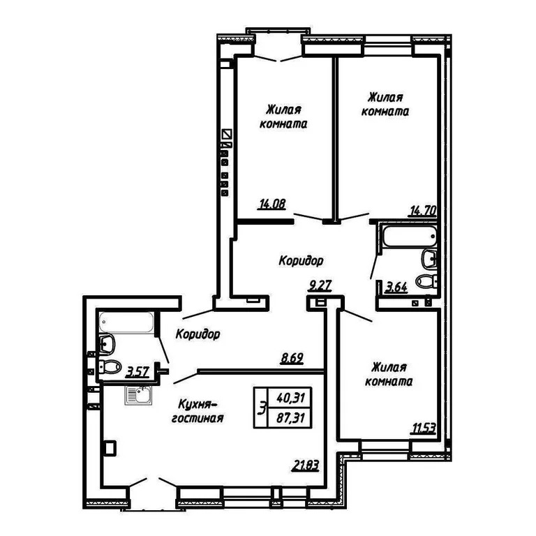 Продажа квартиры в новостройке, Пригородный, Оренбургский район, ул. ... - Фото 12