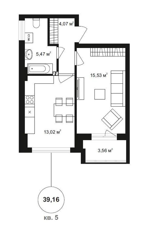 Продам 1-комн. квартиру 41.65 кв.м. - Фото 1