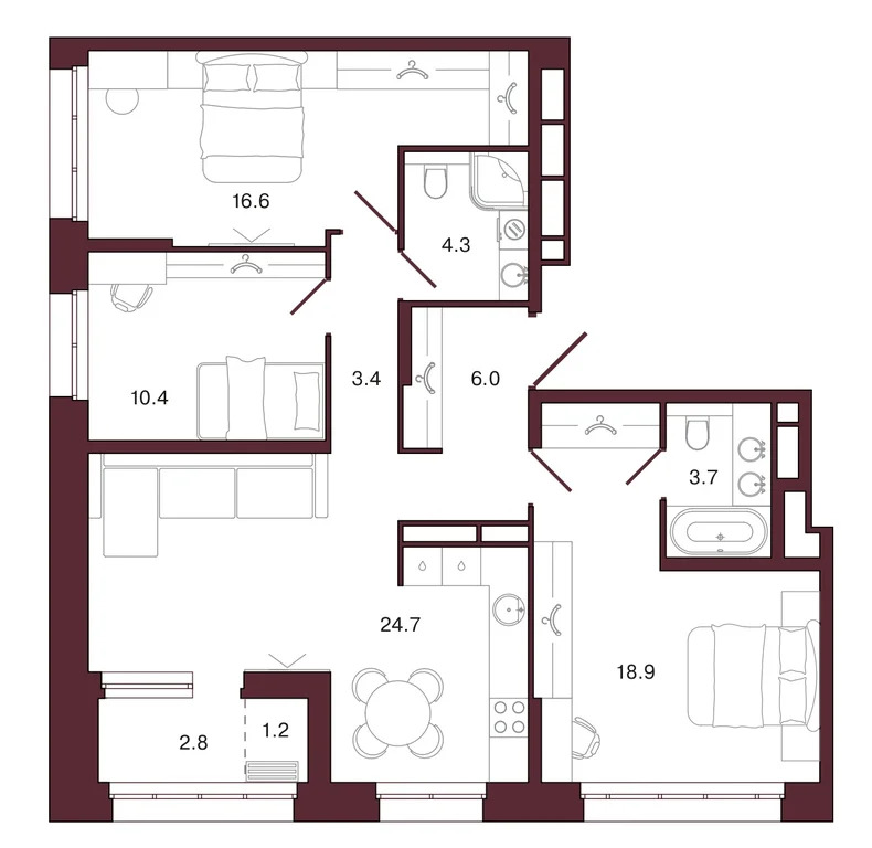 Продается квартира, 92 м - Фото 2