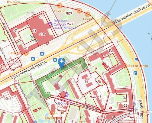 м.Киевская, Кутузовский проспект, 490 м, Торговое помещение (ном. ... - Фото 14